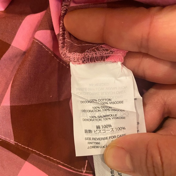 Jcrew ribbon tie plaid tank top blouse. NWT - Picture 3 of 5